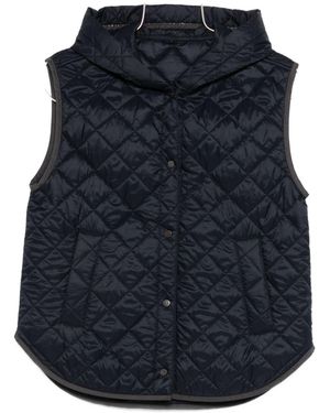 Brunello Cucinelli Quilted Nylon Down Vest - Blue