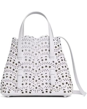 Alaïa Mina 20 Leather Handbag - White