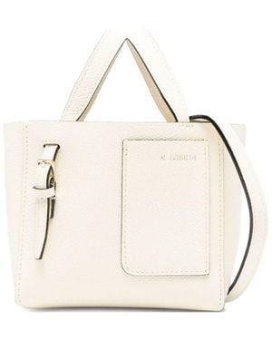 Valextra Micro Leather Bucket Bag - Natural