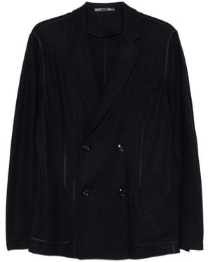 Giorgio Armani Cashmere Double-Breasted Blazer Jacket - Black