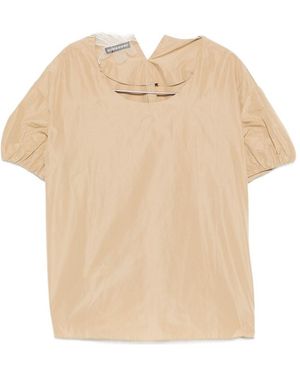 Susanne Bommer Baloon Sleeves Top - Natural