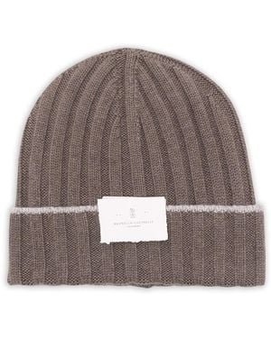 Brunello Cucinelli Cashmere Beanie - Brown