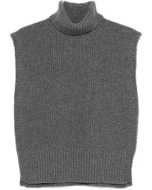 DAVANTINO Wool Turtle-Neck Sweater - Grey