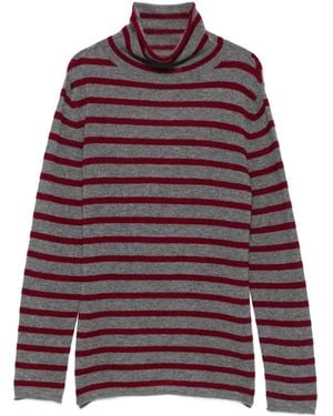 Be You Striped Cashmere Jumper - Red