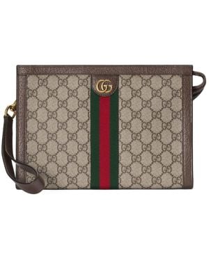 Gucci Ophidia Gg Pouch - Brown