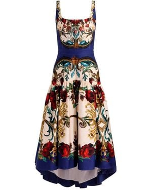 Alice + Olivia Abito Midi Stampato - Bianco