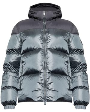 Add Down Jacket With Logo - Blue