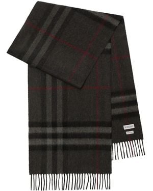 Burberry Giant Check Cashmere Scarf - Black