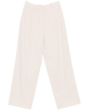 DUNST Cotton Blend Chino Trousers - White