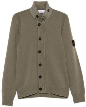 Stone Island Wool Cardigan - Green