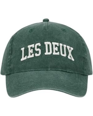 Les Deux Cappellino Da Baseball Morbido Lavato Collage - Verde