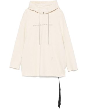 Rick Owens Drkshdw Oversized Cotton Hoodie - Natural