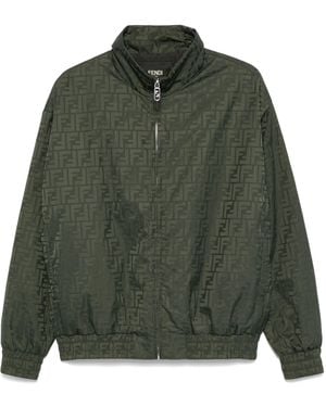 Fendi Ff Padded Bomber Jacket - Green