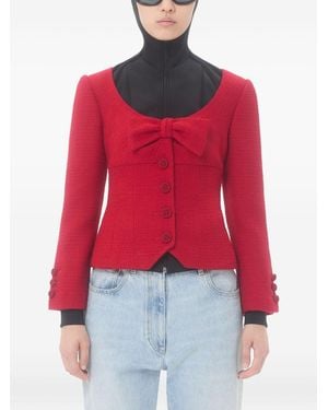 Valentino Wool Tweed Jacket - Red