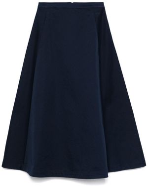 Add Flared Midi Skirt - Blue