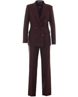Tagliatore Double-Breasted Wool Suit - Brown