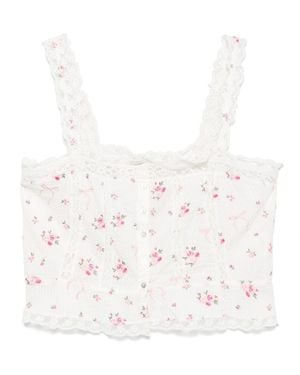 LoveShackFancy Crop Top - White