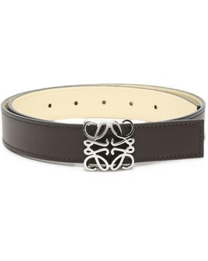 Loewe Anagram Leather Belt - White