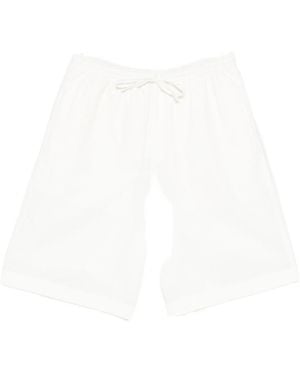 DUNST Cotton Blend Pyjama Shorts - White