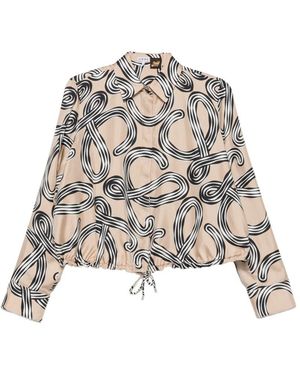Loewe Paula's Ibiza Printed Silk Shirt - White