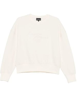 Emporio Armani Cotton Crewneck Sweatshirt - White