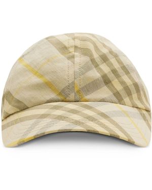 Burberry Hat With Logo - Natural
