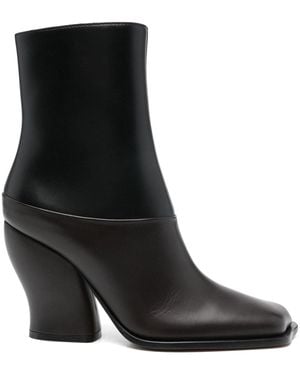 Loewe Two-Colour Wave Ankle Boots - Black