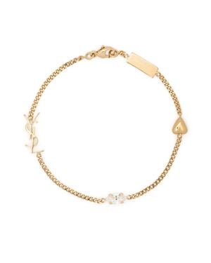 Saint Laurent Cassandre Bracelet - White