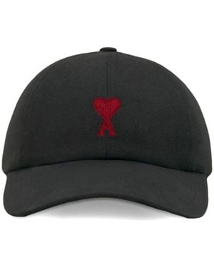 Ami Paris Ami De Coeur Baseball Cap - Black