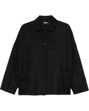 Apuntob Cotton And Wool Jacket - Black