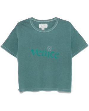 ERL Cotton T-Shirt With Print - Green