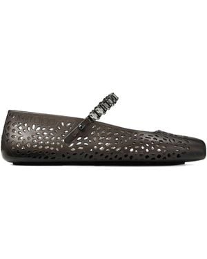 Jimmy Choo The Jelly Crystal Ballet Flats - White