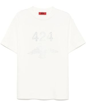 424 T-Shirt With Logo - White