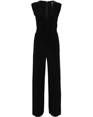Norma Kamali V-Necked Jersey Jumpsuit - Black
