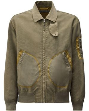 Massimo Osti Studio Garment-Dyed Jacquard Jacket - Green