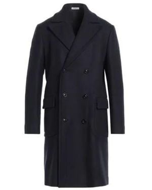 Boglioli Wool Buttoned Coat - Blue