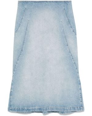 Dries Van Noten Denim Midi Skirt - Blue