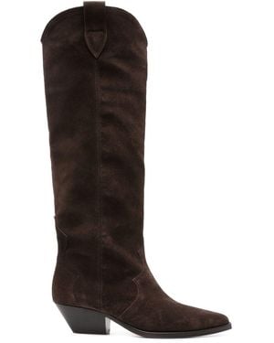 Isabel Marant Denvee Leather Boots - Black