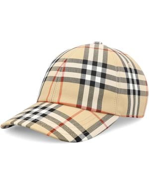 Burberry Cotton Baseball Cap - Natural