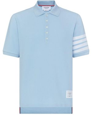 Thom Browne Cotton Polo Shirt - Blue