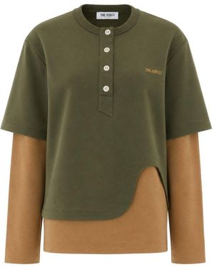 The Attico Cotton Crewneck Sweater - Green