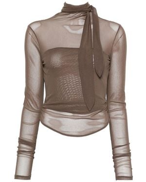 Lemaire Ballerina Foulard Top - Brown