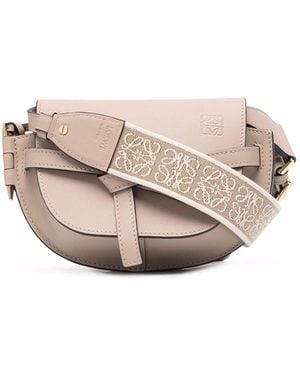 Loewe Gate Dual Mini Leather Crossbody Bag - Pink