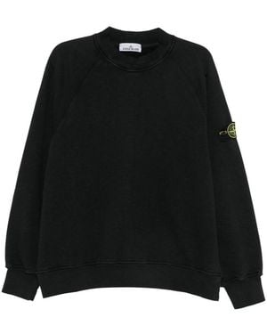 Stone Island Cotton Crewneck Sweatshirt - Black
