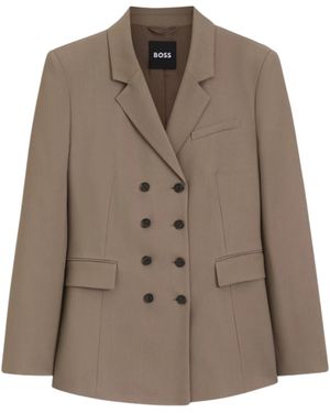 BOSS Double-Breasted Blazer - Brown