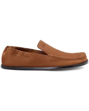 Loewe Flex Suede Leather Loafers - Brown