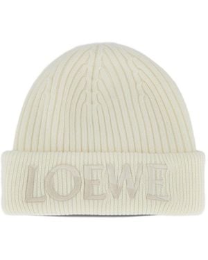 Loewe Logo Wool Beanie - White