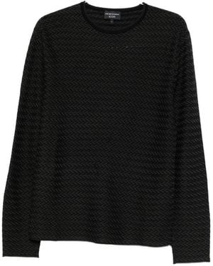 Emporio Armani Wool Crewneck Jumper - Black