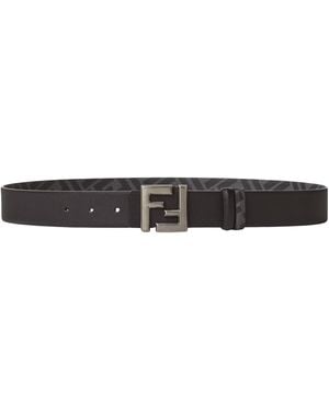 Fendi Squared Ff Belt - Black