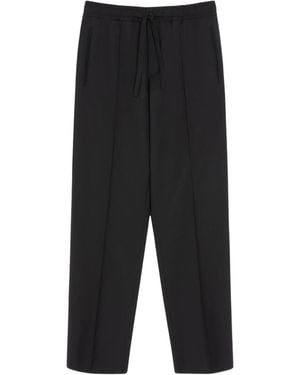 Valentino Vlogo Wool Trousers - Black